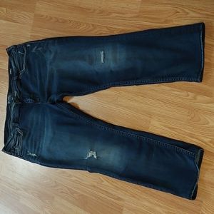 Suki, Silver, jeans, size 24, L34, mid straight leg, like new